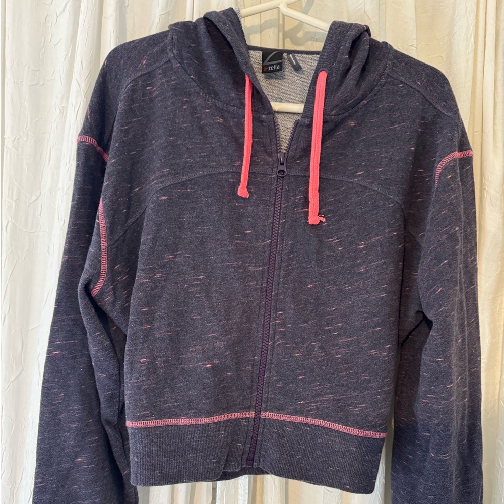 Zella. Zip front hoodie. French terry.